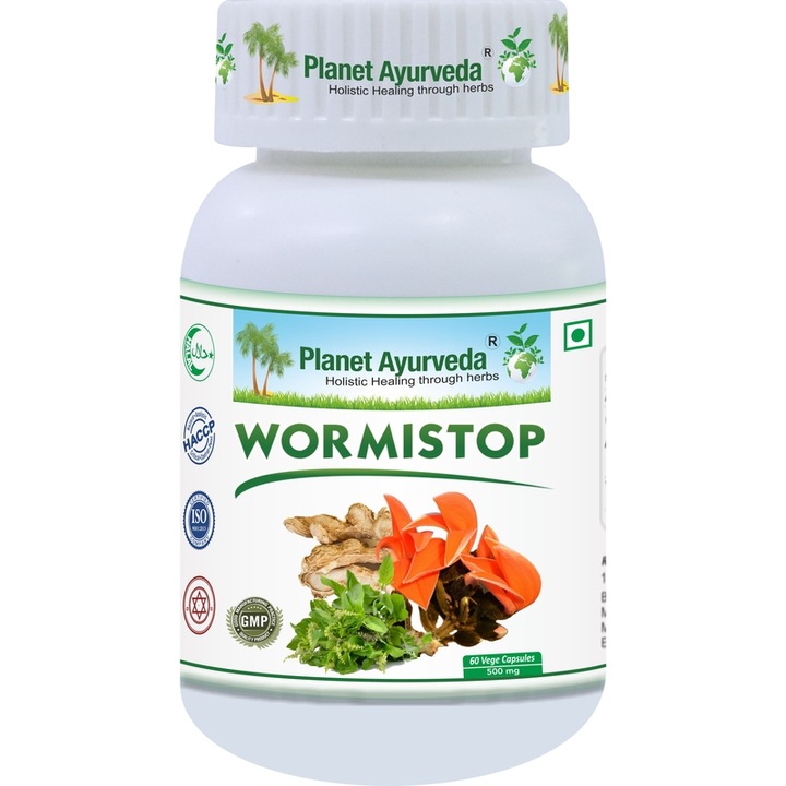 Supliment alimentar Wormistop, Planet Ayurveda, 500mg, 60 capsule, detoxifiere