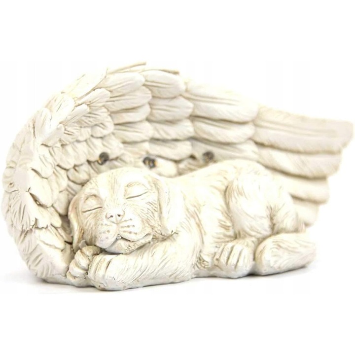 Accesorii pentru gradina, NAGROBEK PAMIATKOWY PIES ANIOL LED, efect piatra, solar