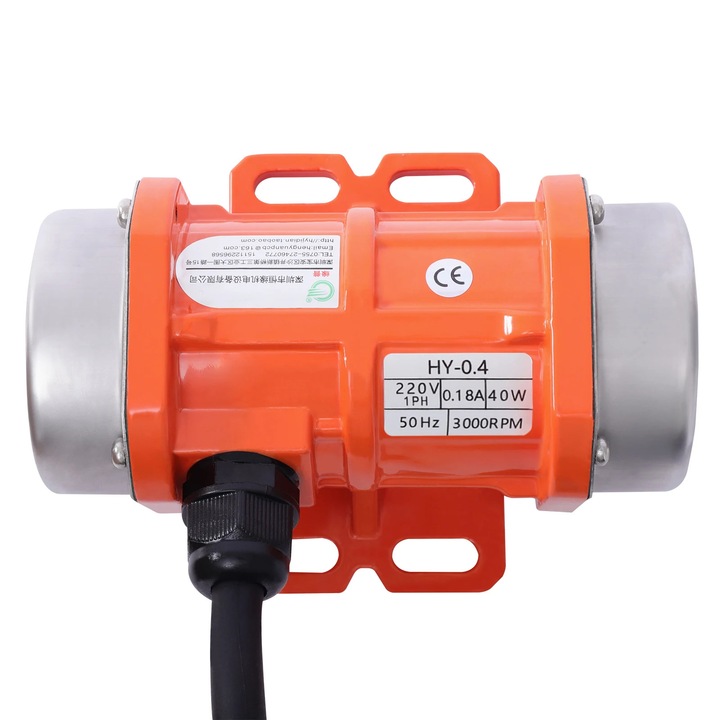 Betonvibrátor motor 40 W, 3000 ford./perc, piros, méretek 14,7x11x7,2 cm