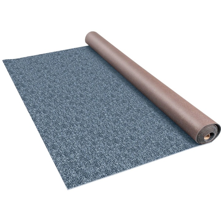 Морски килим VEVOR 182.9x396.2cm сив, полиестерен материал, TPR гръб, водоустойчив, лесен за почистване