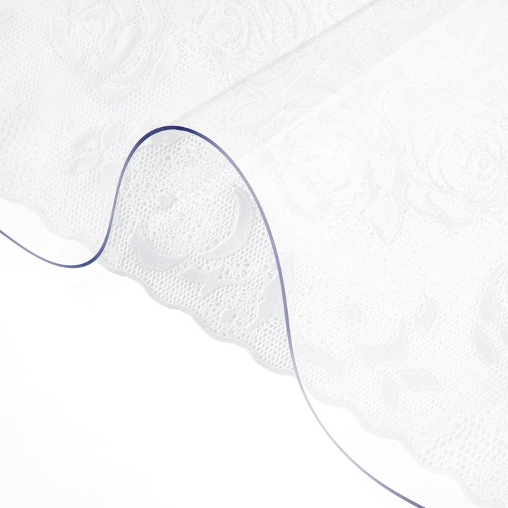 Fata de masa transparenta, VEVOR, 42x78 inch, 1.5 mm grosime, protectie impermeabila, usor de curatat