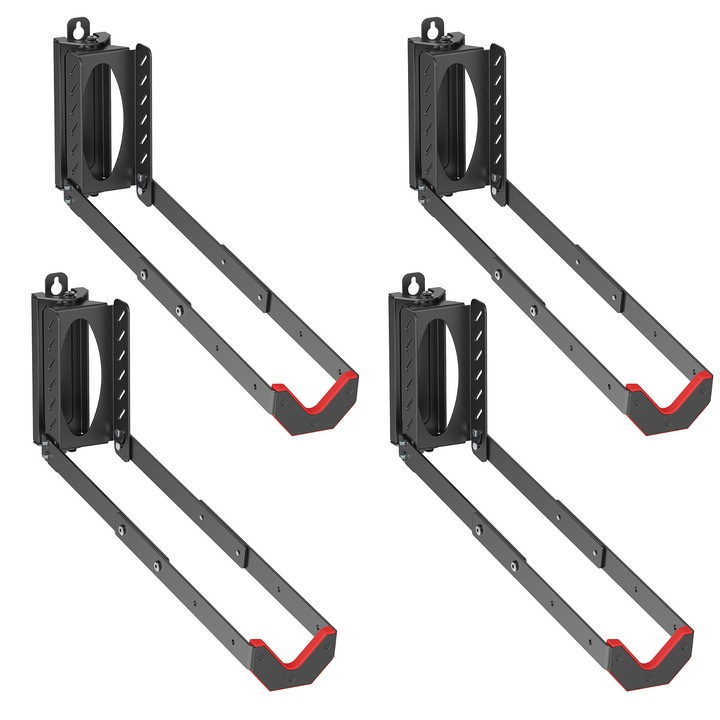 Suport de perete pentru biciclete Maclean, capacitate maxima 35 kg, MC-498, 4 bucati