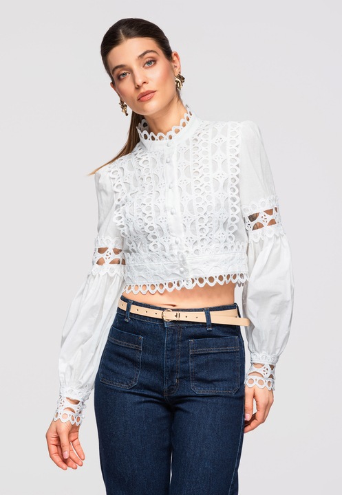 Camasa scurta LARICA OW-SH-E0013, Alb