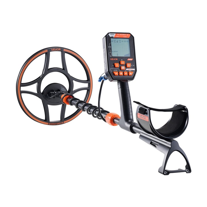 Detector de metale waterproof, VEVOR, 304.8 mm, 7 moduri, lungime ajustabila, IP68