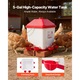 Adapatoare animale VEVOR 19L, 6 porturi, alb si rosu, material PP, capacitate 19L