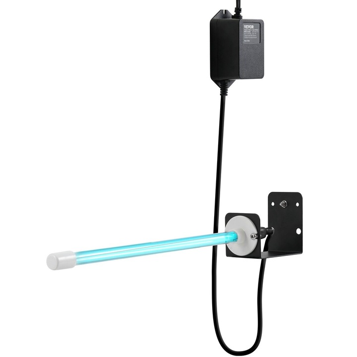 HVAC légtisztító, VEVOR, 18W, 14 hüvelyk, fekete, méretek 3.15x2.2x17.13in