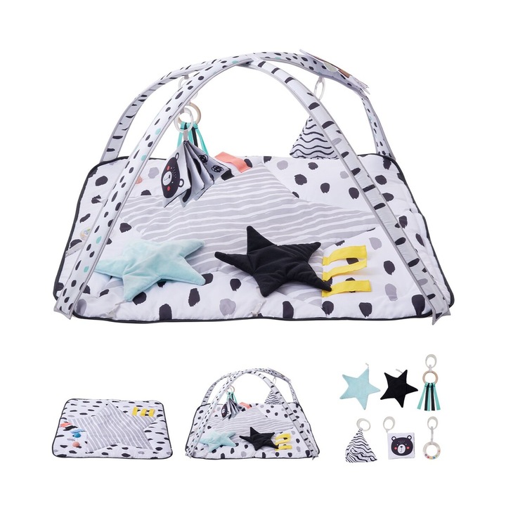 Saltea de joaca pentru bebelusi, VEVOR, 6 jucarii senzoriale