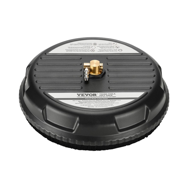 Curatator de suprafete pentru aparat de spalat cu presiune 15", VEVOR, 3000 PSI, 2 tube extinse, negru, 385x120mm