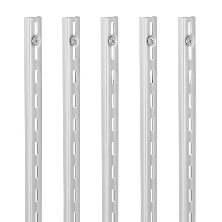 Rafturi VEVOR, set 10 buc, 39 inch, suport greu, argintiu, dimensiuni 990x17.6x10.5mm