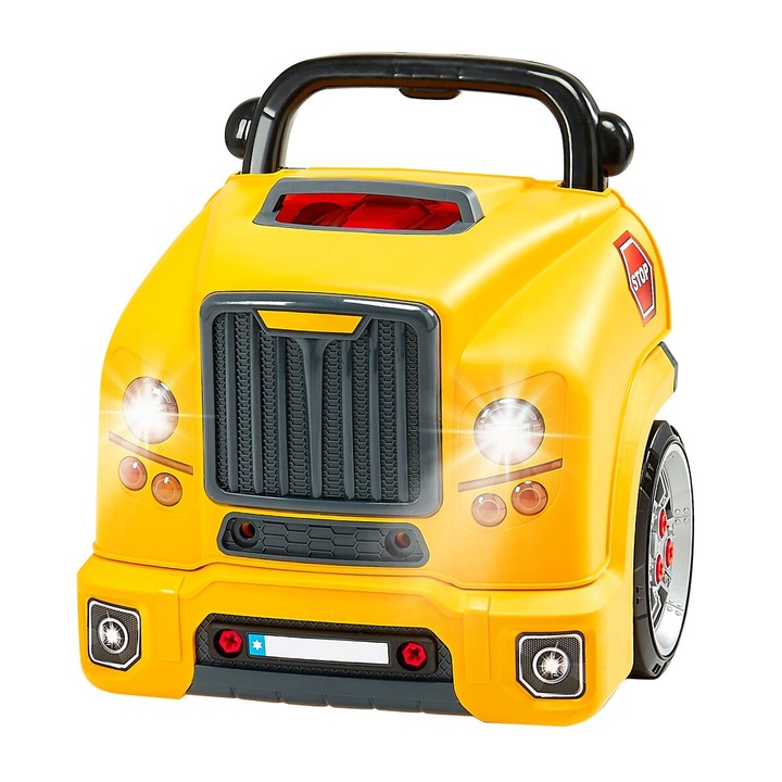 VEVOR mechanikus játékkészlet gyerekeknek, 60 darab, sárga, 13x13x14.6 in