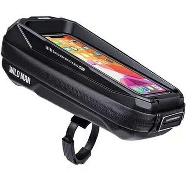 Portbagaj bicicleta WILDMAN MS33, 0.6L, impermeabil, 19x9x8cm, negru