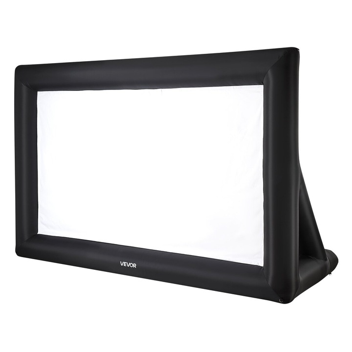 VEVOR 20 láb felfújható vetítővászon, 16:9, 600D anyag, fehér, mérete 5130x3300mm, hordozható táskával