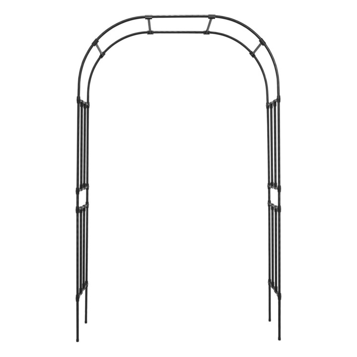 Fém kerti boltív, VEVOR, 240x150x40cm, elegáns design, fekete szín