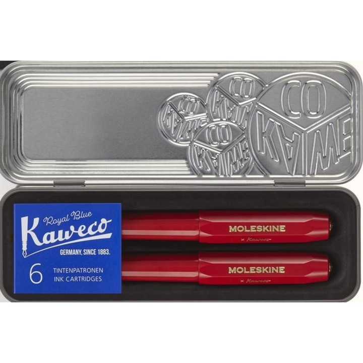 Set Stilou si Pix - Moleskine x Kaweco - Red, Mediu, Rosu