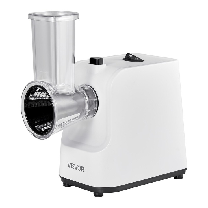 Razatoare electrica pentru branza si salate VEVOR, 200W, cu 5 accesorii, din otel inoxidabil, dimensiuni 240x125x270mm