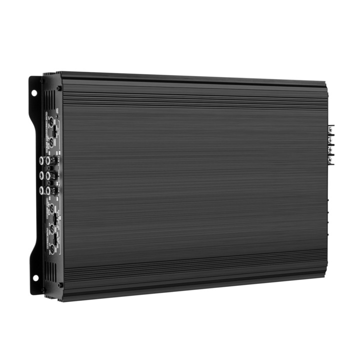 Amplificator auto 4 canale VEVOR, 250W la 4 Ohmi, 500W la 2 Ohmi, negru, dimensiuni 348x215x46mm