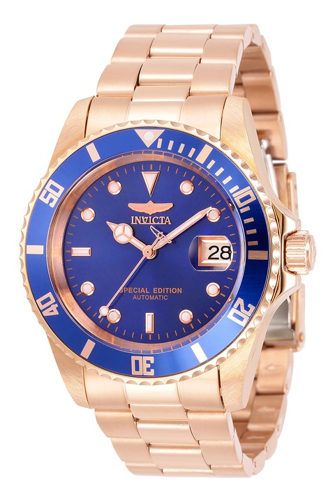 Invicta, Ceas automatic din otel inoxidabil Pro Diver, Auriu rose