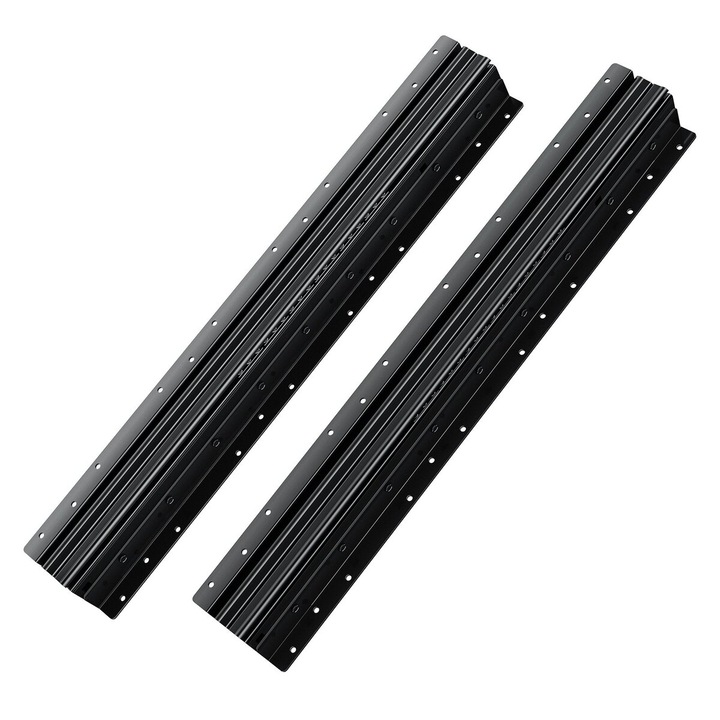 Glisiere pentru sertare submontate, VEVOR, 24 inch, capacitate de incarcare 260 lb, culoare neagra, set 1 pereche