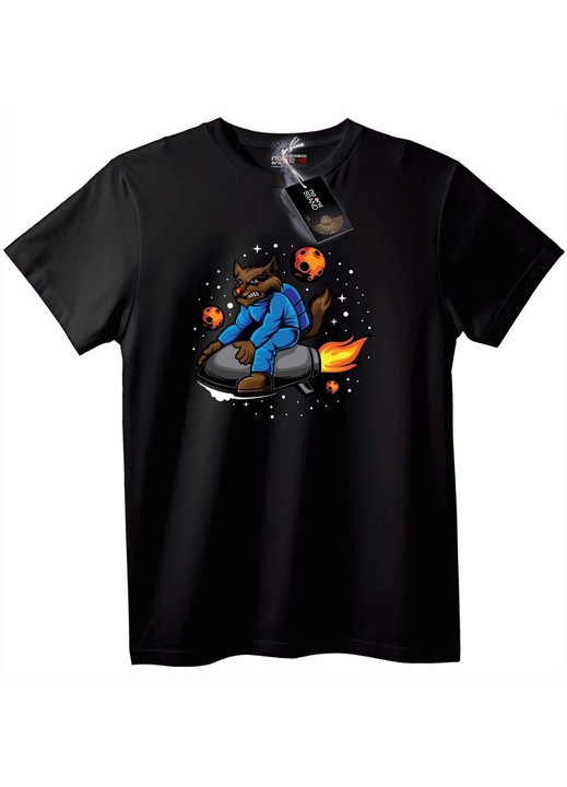 Space Wolf Rocket póló, Fekete