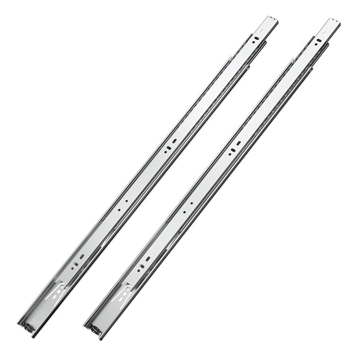 Glisiere sertar 24 inch, VEVOR, 10 perechi, capacitate 100 lb, metalic, 600x46x12.7mm