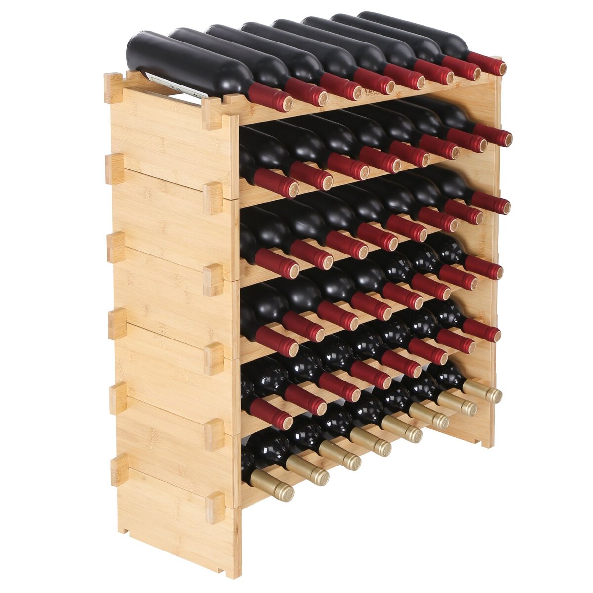 Suporturi bauturi, VEVOR, suport modular pentru 48 sticle, design pe 6 ...