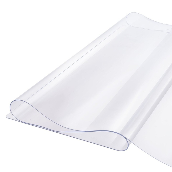 Protector de masa din PVC transparent, 24x96 inch, 1.5 mm grosime, pentru birou, usor de curatat