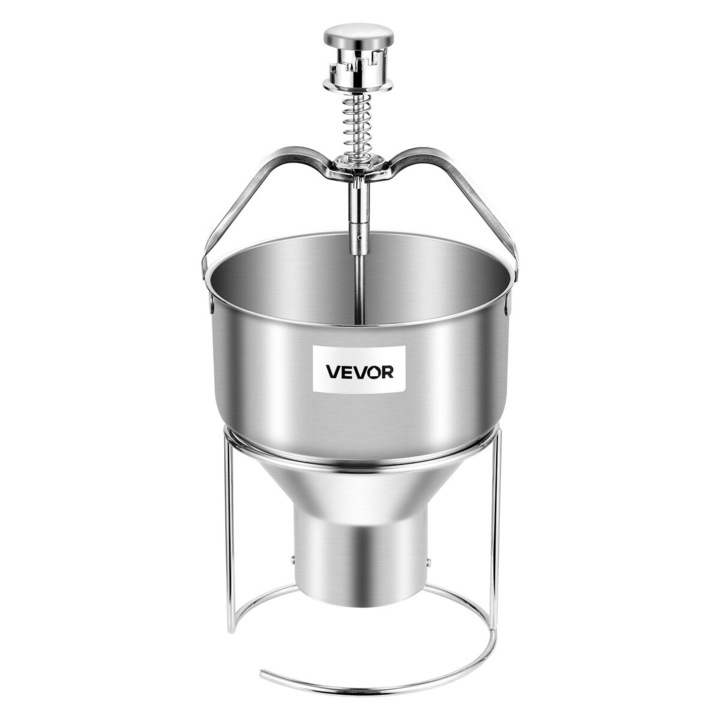 Dispenser manual pentru gogosi VEVOR, capacitate mare, din inox 304, 6 grosimi ajustabile, 2.4L