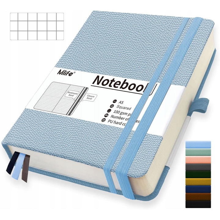 Agenda A5, 360 pagini, coperta tare, 100 g/m, multicolor, 21,3x14,6x3cm