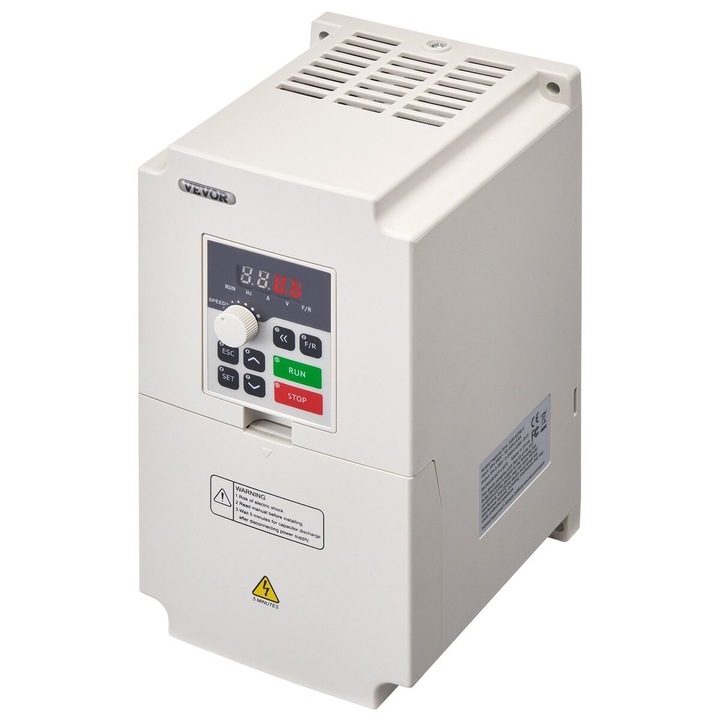 VEVOR Inverter 5HP 4KW 8.5A 3 fázisú AC 380V, 0-2000Hz, 220x118x148mm
