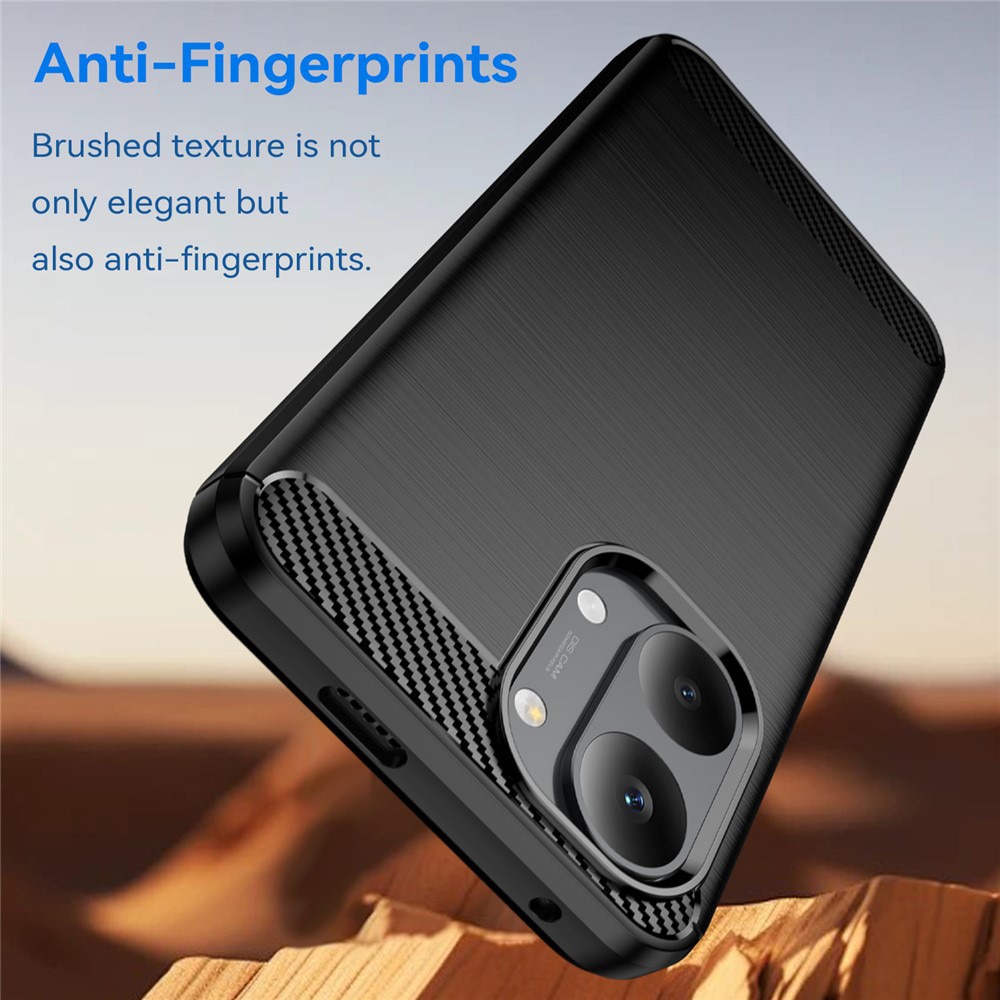 Husa pentru Xiaomi Poco X8 Pro Max, Accesorio Carbon Silicone, Negru