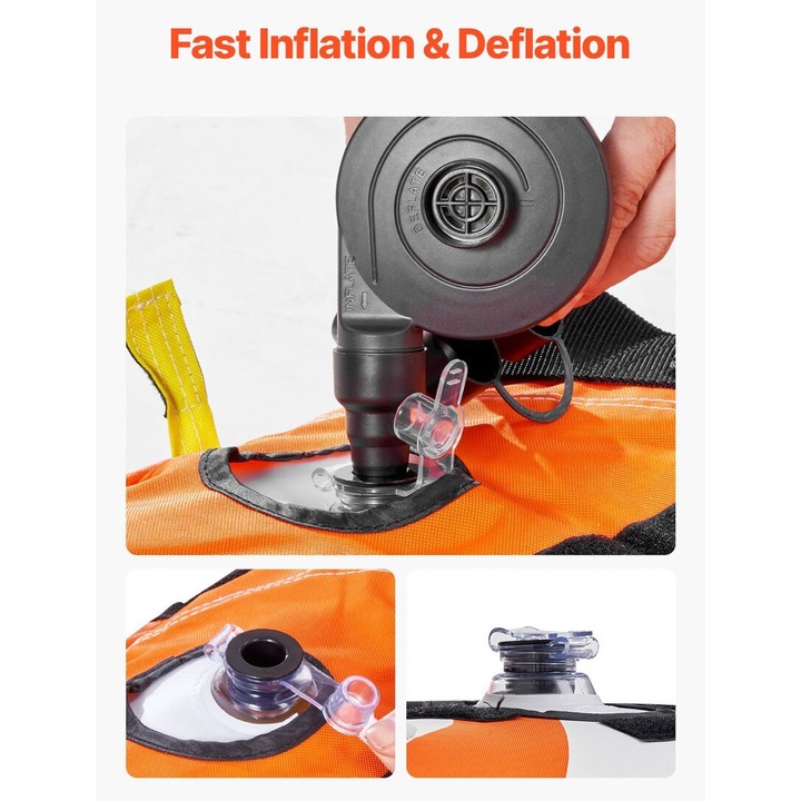 Tub de tractare pentru sporturi nautice, VEVOR, 1-3 persoane, 510lbs, 75.6"x71.9"x35"