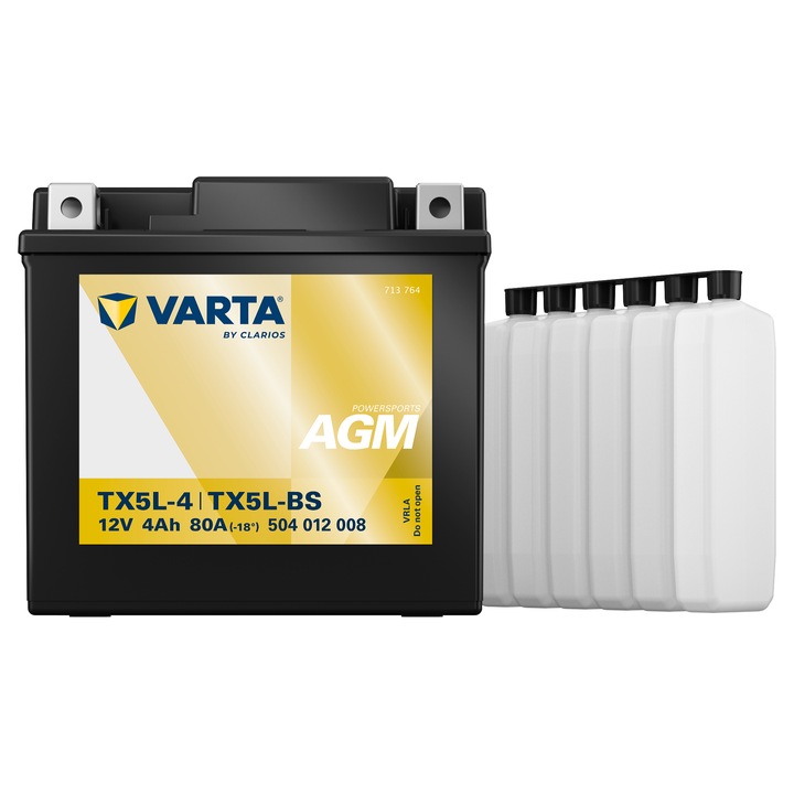 Baterie Moto AGM 12V 4Ah Varta Powersports TX5L-4 / TX5L-BS / 504012008