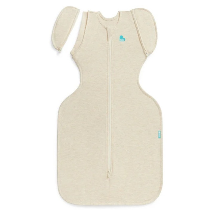 Love to Dream sac de dormit de tranzitie pentru infasat si rostogolit Swaddle Up, 1.5 TOG, OatMeal, M