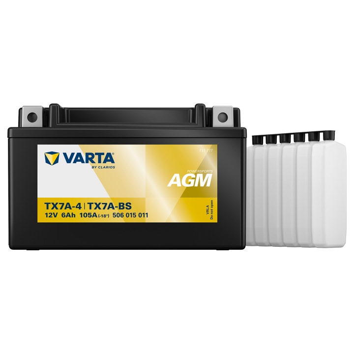 Baterie Moto AGM 12V 6Ah Varta Powersports TX7A-4 / TX7A-BS / 506015011