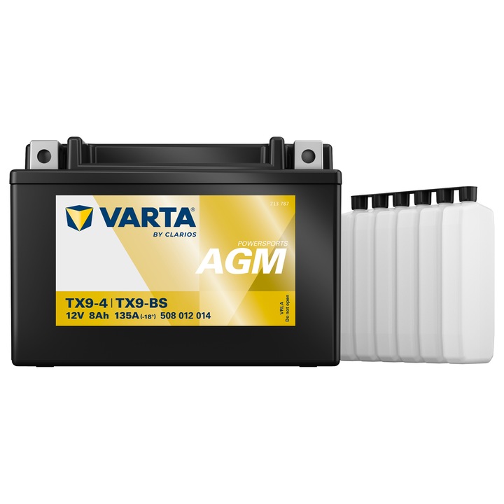 Baterie Moto AGM 12V 8Ah Varta Powersports TX9-4 / TX9-BS / 508012014