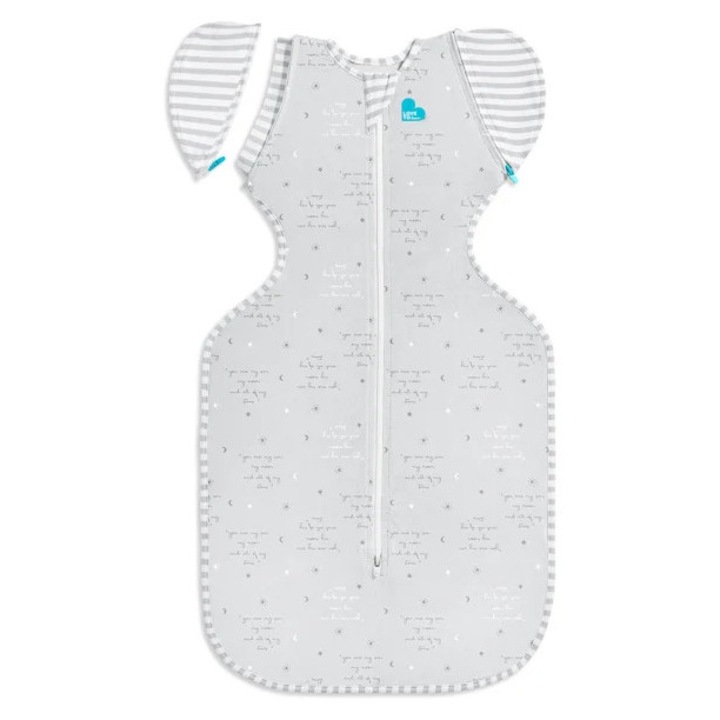 Love to Dream sac de dormit de tranzitie pentru infasat si rostogolit Swaddle Up, White, 0.2 TOG, M