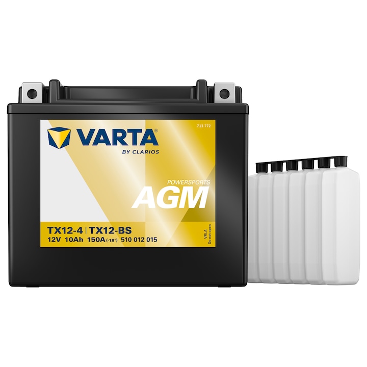 Baterie Moto AGM 12V 10Ah Varta Powersports TX12-4 / TX12-BS / 510012015