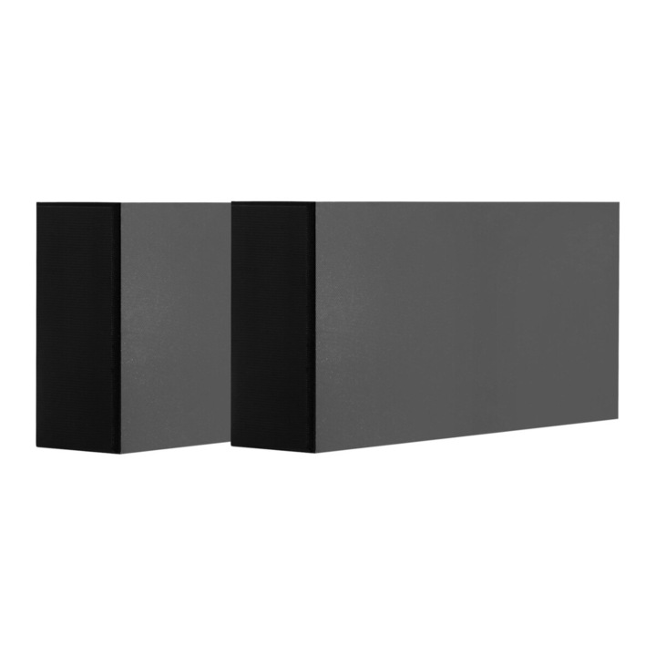 Conectori balustrada set 2 bucati, VEVOR, tip drept, POM, negru mat, 100x46x21mm
