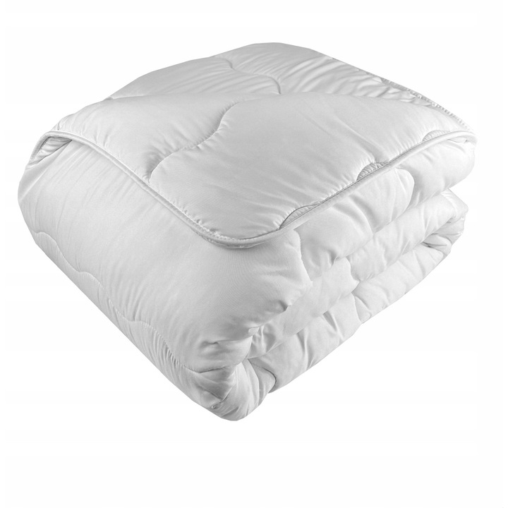 Pilota Antialergica, SOFINA, Groasa Si Calduroasa Pentru Iarna, Material Moale Placut La Atingere, Umplutura Siliconica Ce Nu Se Deplaseaza, Circulatie Optima A Aerului, Calitate Superioara, Durabila, 160x200 cm, Alb