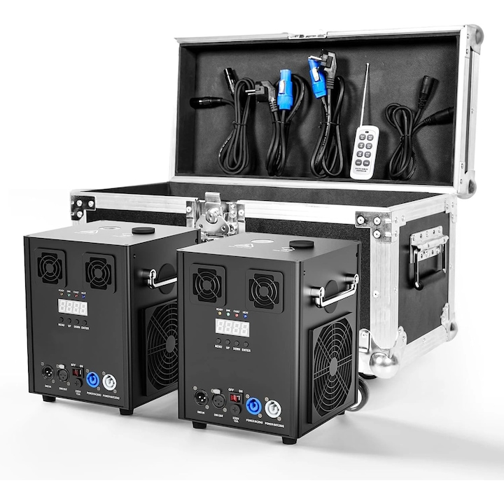 Masina scantei reci, 700W, verde deschis, cu telecomanda/DMX, set inclus