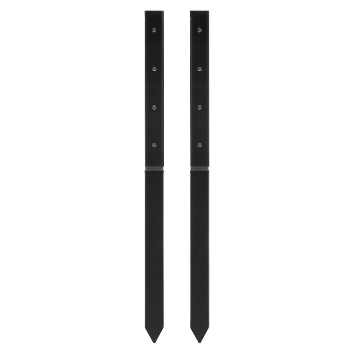 Kit de reparare ancore pentru stalpi de gard, 2 bucati, otel rezistent, dimensiuni 4.65x2x33.78in, diametru interior 2x2in