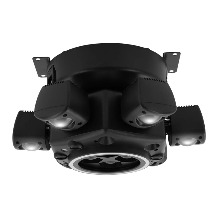 LED RGBW сценична лампа, светлинен ефект, черна, 220 V, самостоятелна инсталация, 120 W