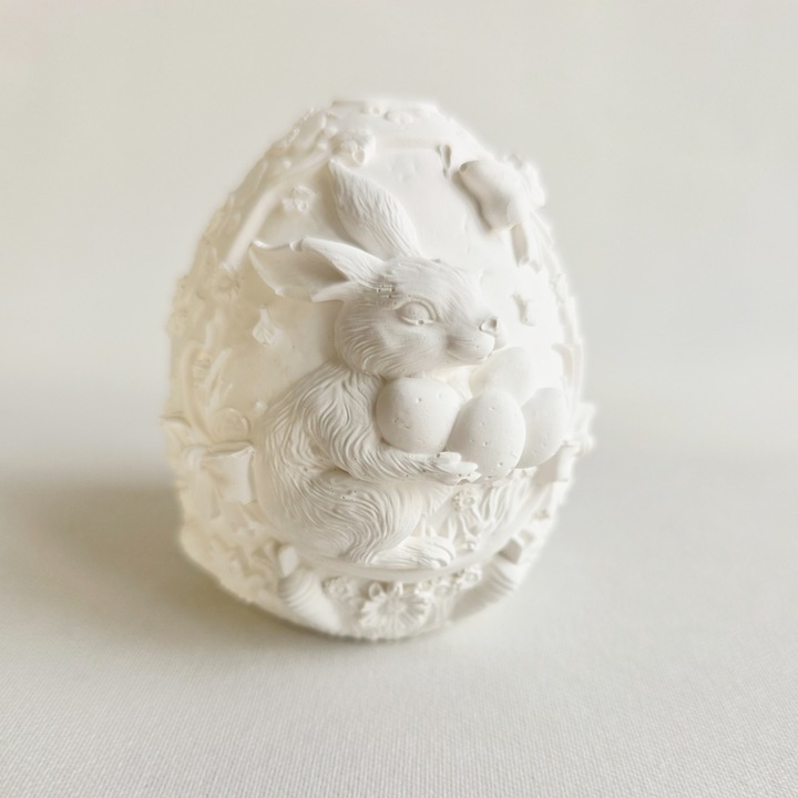 Figurina ceramică 3D pentru pictat, alb, 9x6cm
