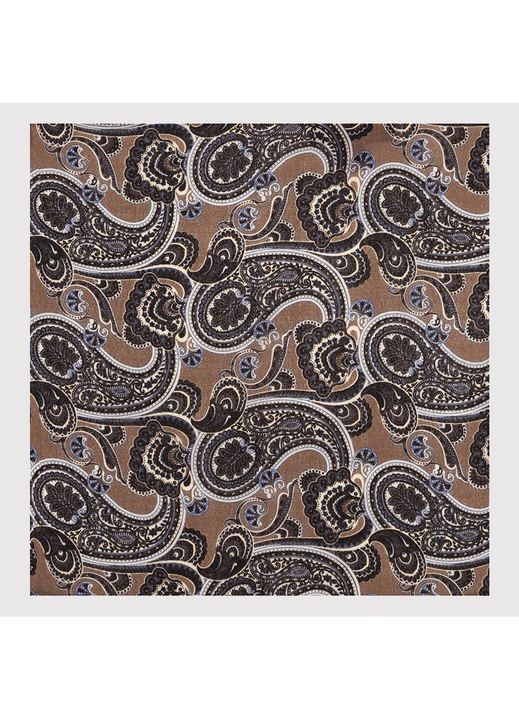 Batista barbati Pako Lorente 100% lana, model paisley, maro, 30x30cm