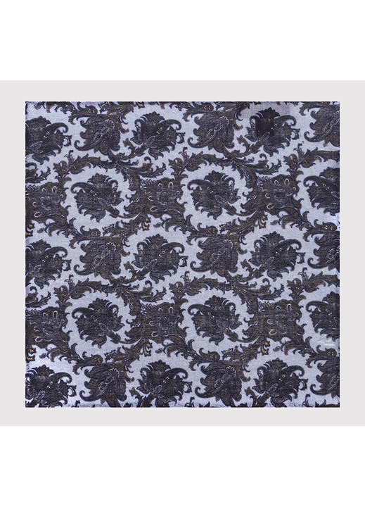 Batista barbati Pako Lorente, model paisley, 100% lana, albastra, 30x30cm