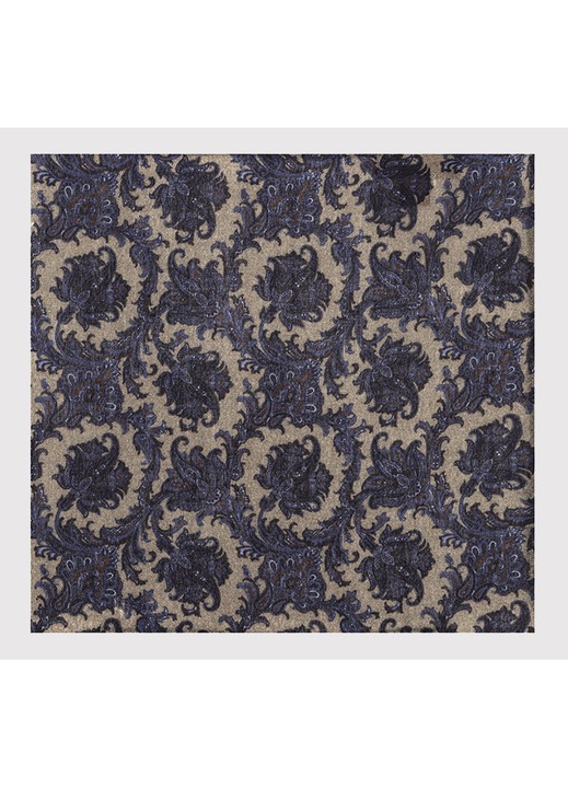 Batistă bărbați Pako Lorente, model paisley, 100% lână, bej, 30x30cm