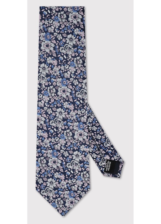 Cravata barbati Pako Lorente albastra cu model floral, 100% poliester
