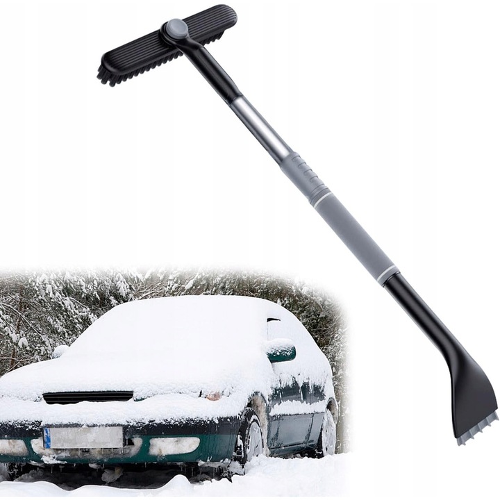 Perie de deszapezire 3 in 1 telescopica cu racleta de gheata