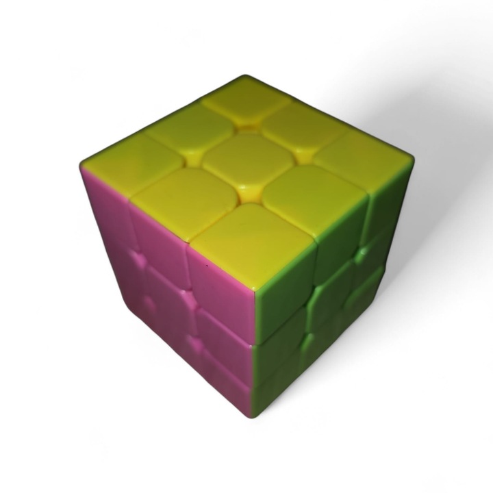 Cub Rubik, jucarie educationala, ecologica, 55mm, design rotunjit, pentru toate varstele