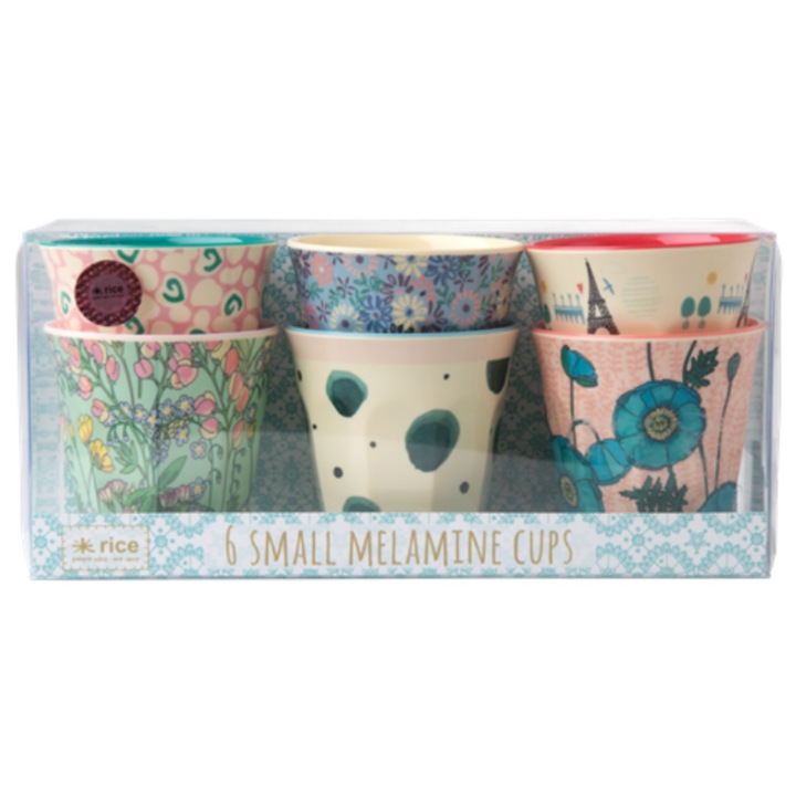 Set 6 cesti - Small - Boogie, Melamina, Multicolor